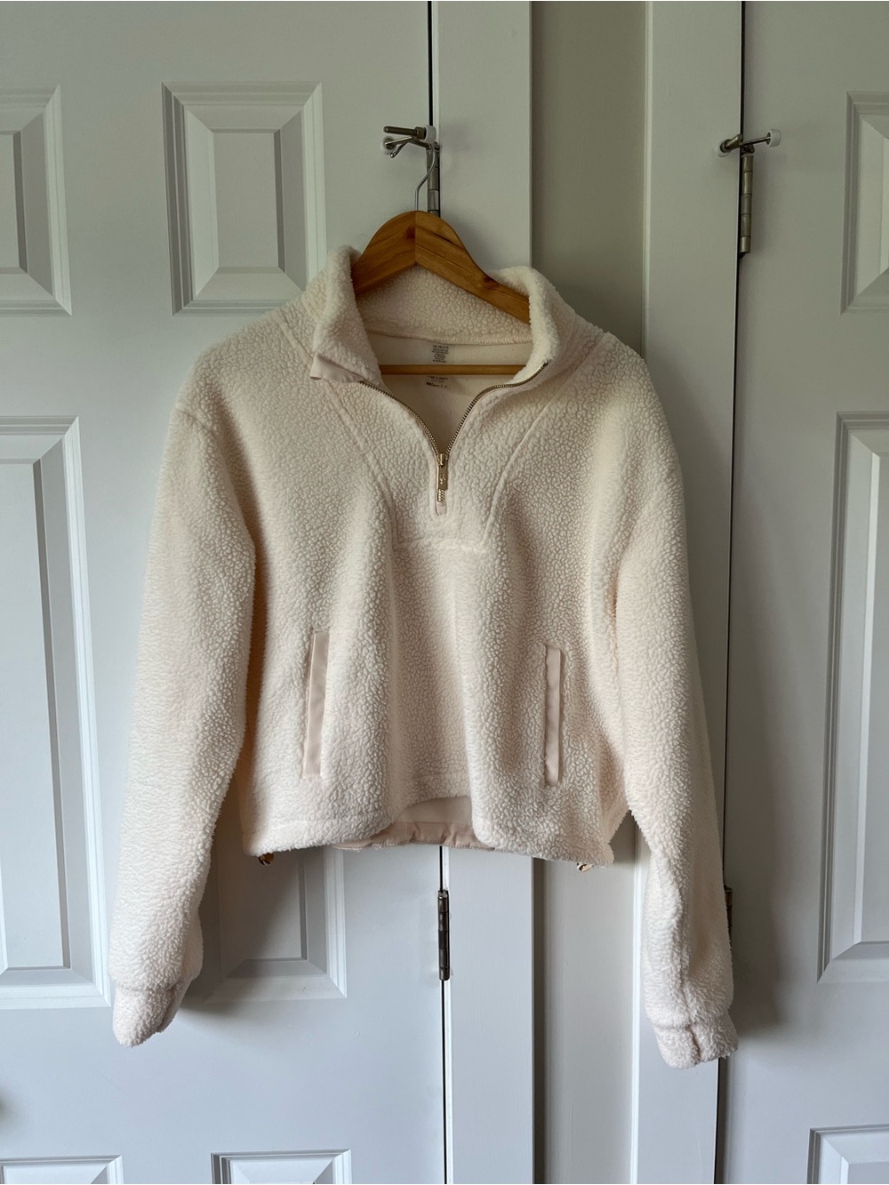 Salt Project Alpine Pullover Half-Zip Cream Sherpa